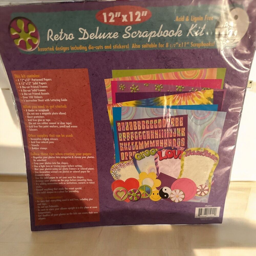 Remember When Retro Groovy 12 x 12 deluxe scrapbooking kit Acid And Lignin Free